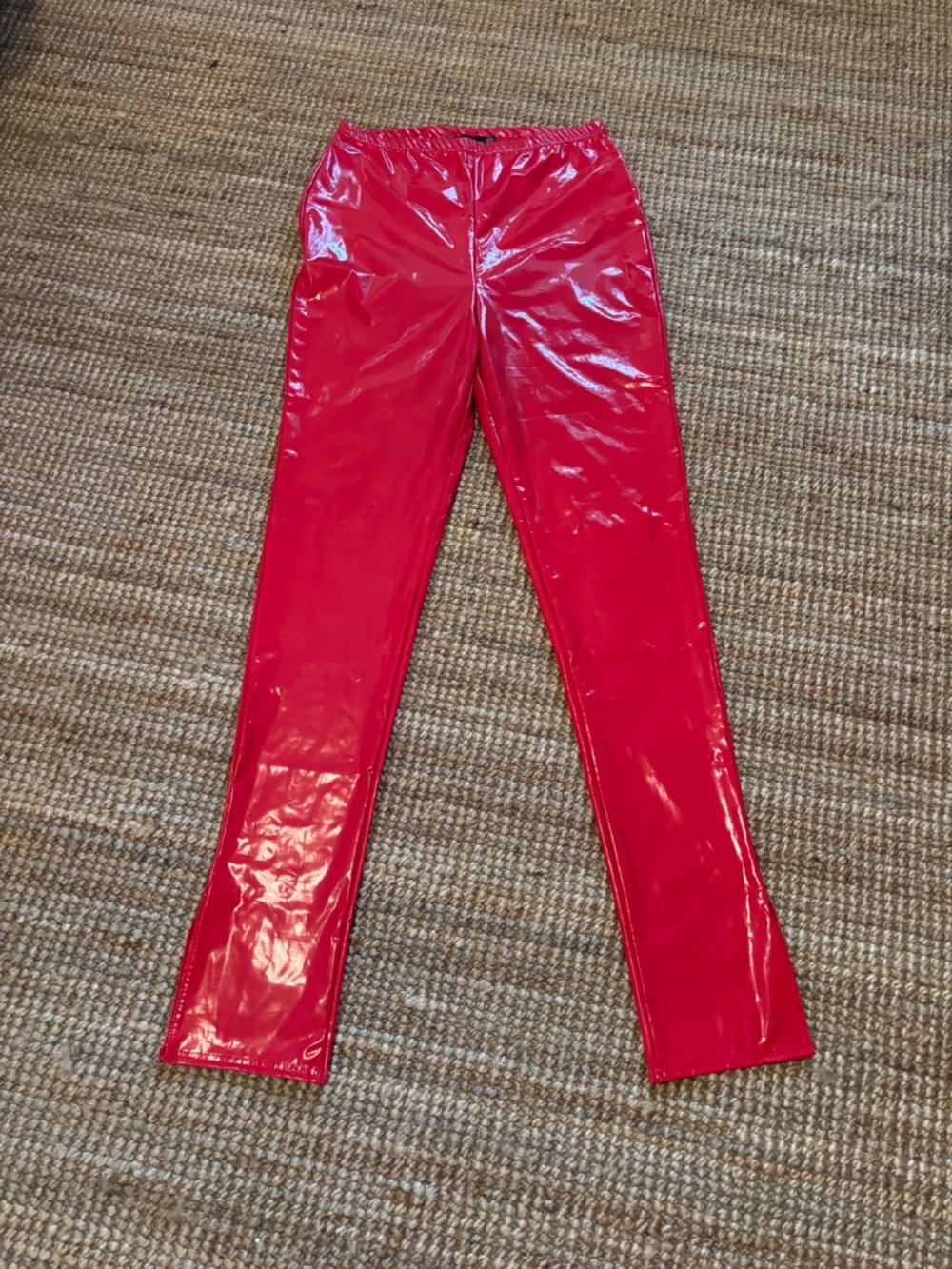 Vibrant Red PrettyLittleRed Vinyl Pants Size 12